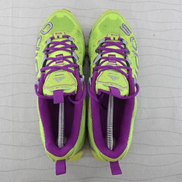 Adidas Womens Vigor TR Black Neon Yellow Purple Trail Running Shoes G66615 Sz 10 - Picture 7 of 15
